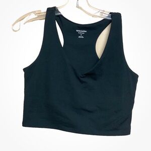 Reformation Eco Stretch Bra Black V Neck Crop Tank Minimalist